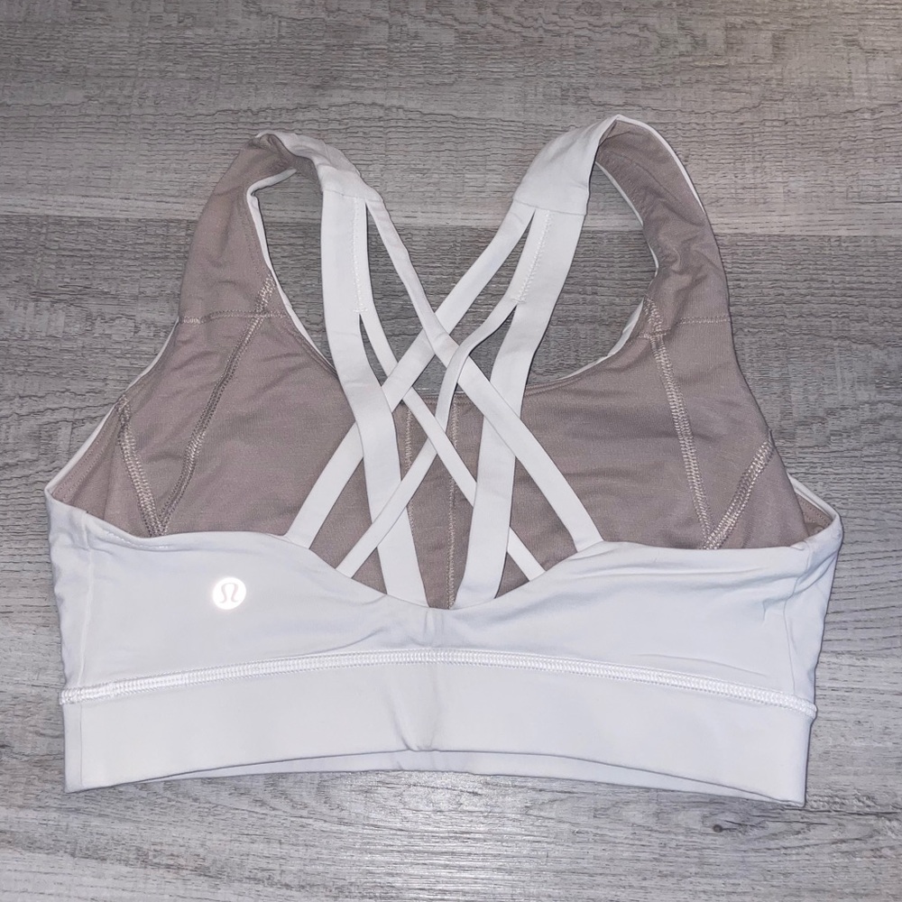 lululemon athletica White and Tan Sports Bra